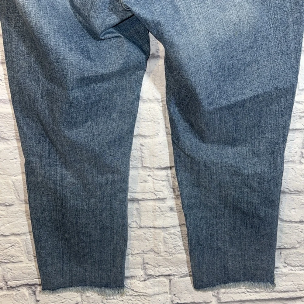 Anthropologie Pilcro Hyphen Pearl Gem Embellished Jeans Boho Distressed Denim